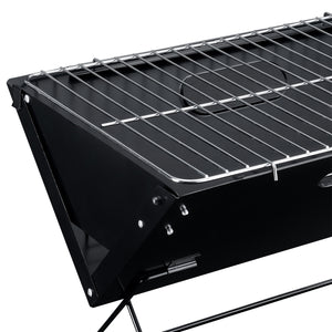 [pro.tec] Klapgrill barbecue BBQ 45x30x30 cm zwart
