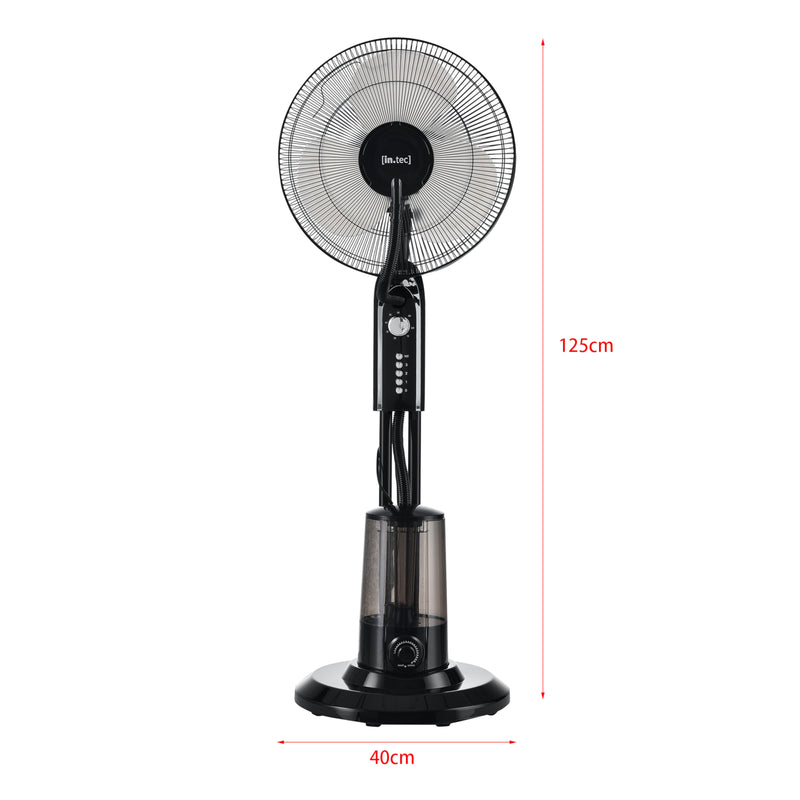 Maatschets Mist staande ventilator 75W 3,2 liter 125x40x40 cm zwart