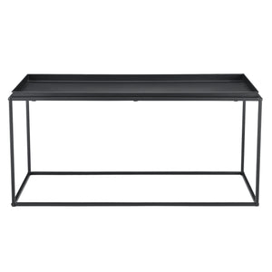 Salontafel zwart metaal 47x100x50 cm