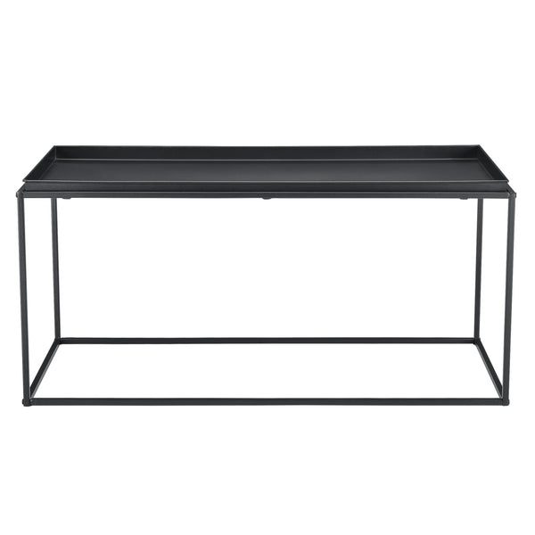 Salontafel zwart metaal 47x100x50 cm