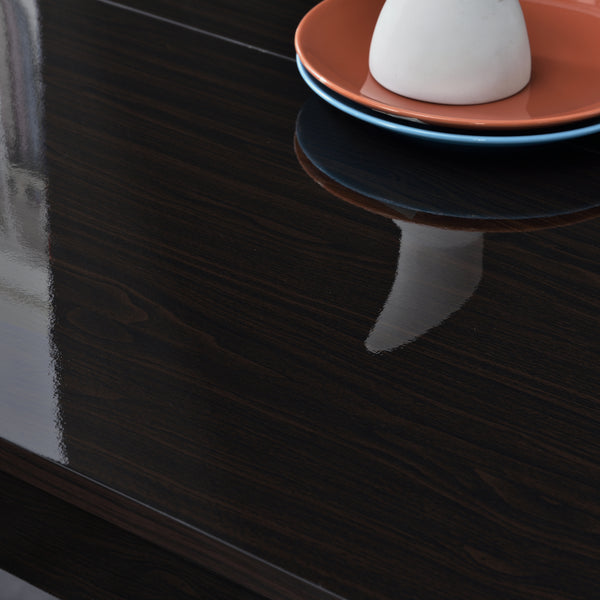 Design eettafel Skien hoogglans 117x76x74 cm walnoot