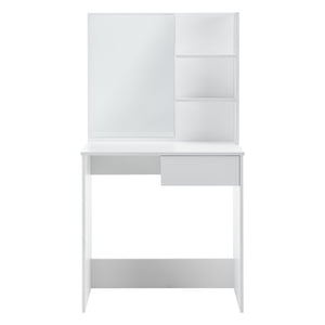 Kaptafel Rustenburg met spiegel wit 141x75x40 cm wit