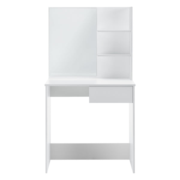 Kaptafel Rustenburg met spiegel wit 141x75x40 cm wit