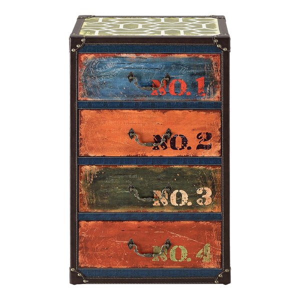 Commode Goslar met 4 lades industrieel 66x40x30 meerkleurig