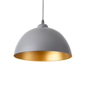 Hanglamp 18xØ30 cm 2xE27 Toulon set van 2 grijs en goud