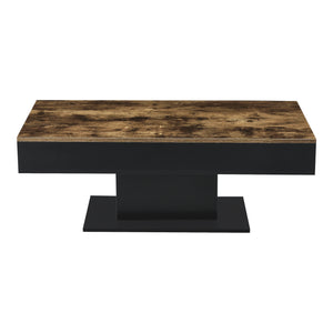 Salontafel Lünen met opbergruimte 110x60x40 cm zwart en houtkleurig [en.casa]