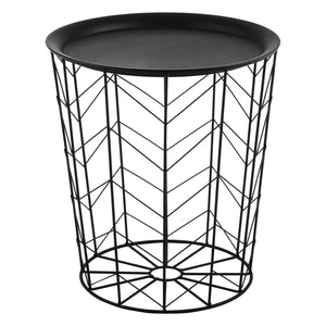 Bijzettafel Cerisey set van 2 met afneembaar tafelblad zwart