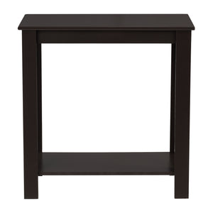 Bijzettafel Chur met plank MDF 60x30x61,3 cm donkerbruin