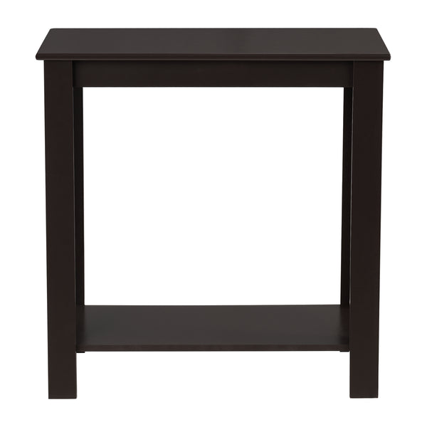 Bijzettafel Chur met plank MDF 60x30x61,3 cm donkerbruin
