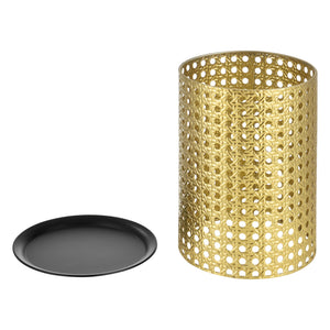 Bijzettafel Theux afneembaar dienblad set van 2 zwart goud