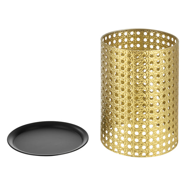 Bijzettafel Theux afneembaar dienblad set van 2 zwart goud