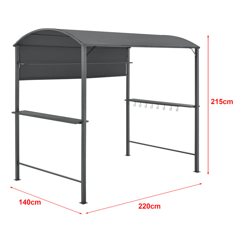 Maatschets Steakhouse Pyrgos BBQ paviljoen 215x220x140 cm brandvertragend
