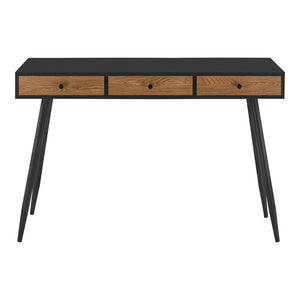 Bureau Tumba met lades 115x48x75 cm houtkleurig en zwart