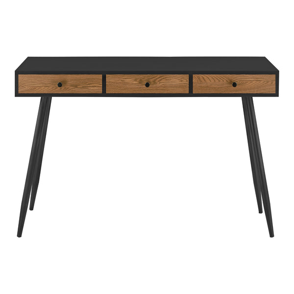 Bureau Tumba met lades 115x48x75 cm houtkleurig en zwart
