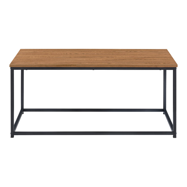 Salontafel Esbjerg 100x55x45 cm houtkleurig donker en zwart
