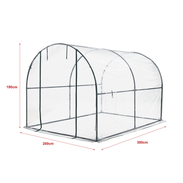 [en.casa] Tuinkas Grünwald 200x300x190 cm transparant