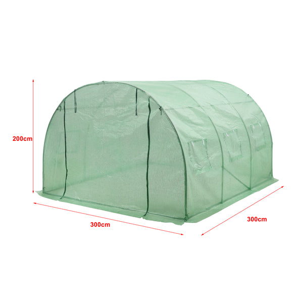 [en.casa] Tuinkas Dornbirn 300x300x200 cm groen