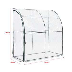 [en.casa] Tuinkas Juta kweekkas 100x200x215 cm transparant