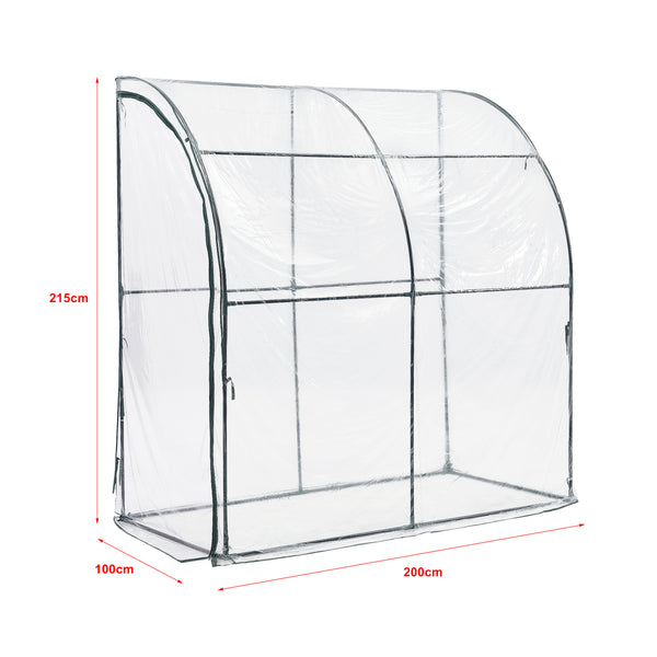[en.casa] Tuinkas Juta kweekkas 100x200x215 cm transparant