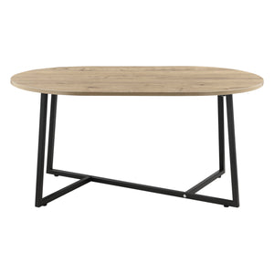 [en.casa] Salontafel Valdemarsvik 100x60x47 cm zwart en eikenkleurig