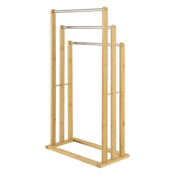[en.casa] Bamboe handdoekrek Porsanger 46x24x84 cm vrijstaand
