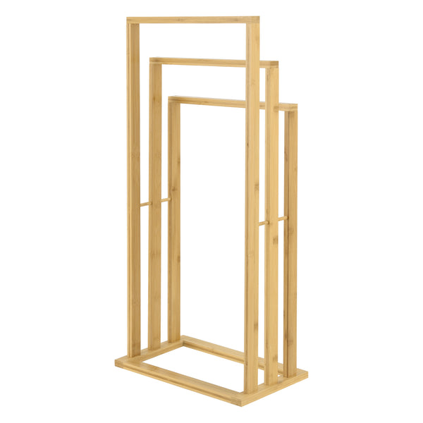 [en.casa] Bamboe handdoekrek Rana 40x24x82 cm vrijstaand