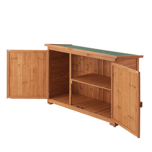 [en.casa] Tuinkast tuinschuur 128x50x88 cm houtkleurig