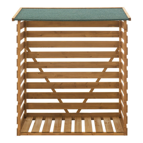 [en.casa] Houten brandhout rek houtopslag 116x64x123 cm