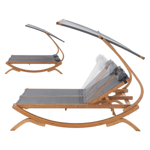 [en.casa] Dubbel ligbed Karystos met luifel 197x156x144 cm