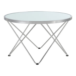 [en.casa] Salontafel Nikkeby rond 50xØ80 cm glas en metaal