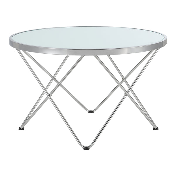 [en.casa] Salontafel Nikkeby rond 50xØ80 cm glas en metaal
