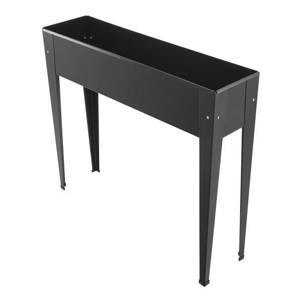 [en.casa] Kweektafel plantenbak 98x25x82 cm staal antraciet