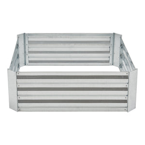 [en.casa] Moestuinbak Barneveld staal 90x90x30 cm zilverkleurig