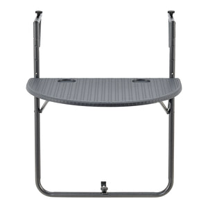 [en.casa] Balkontafel Cicala inklapbaar 83,5x60x64 cm donkergrijs