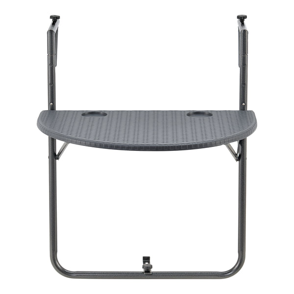 [en.casa] Balkontafel Cicala inklapbaar 83,5x60x64 cm donkergrijs