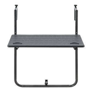 [en.casa] Balkontafel Badolato inklapbaar 83,5x60x60 cm donkergrijs