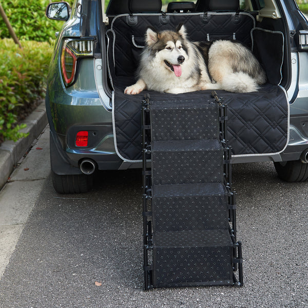 [en.casa] Hondentrap Colchester loopplank voor dieren max. 55 kg zwart