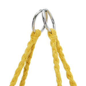 [en.casa] Katoenen hangstoel Jaina 140xØ80/60 cm max 120 kg geel