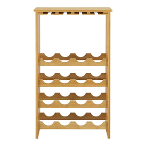 [en.casa] Wijnrek Fetlar bamboe voor 16 flessen 84,8x50x24 cm