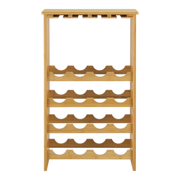 [en.casa] Wijnrek Fetlar bamboe voor 16 flessen 84,8x50x24 cm
