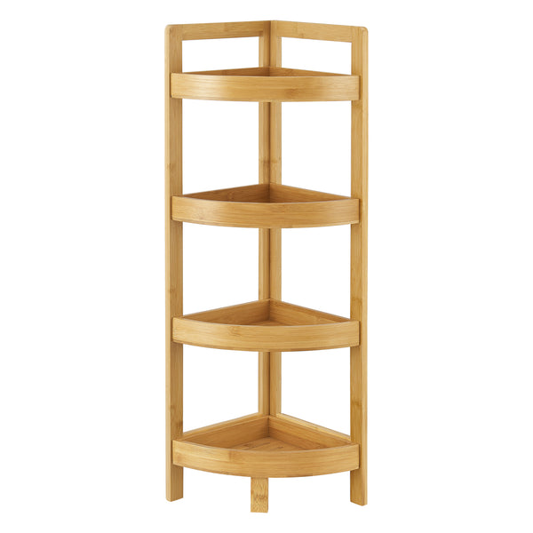 [en.casa] Staand rek Lestijärvi bamboe hoekrek 80x23x23 cm