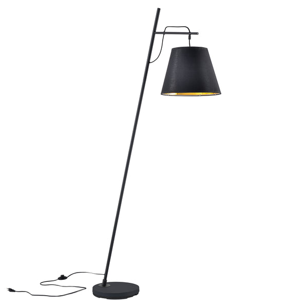 [lux.pro] Vloerlamp staande lamp Nottingham metaal 180 cm zwart