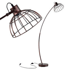 [lux.pro] Vloerlamp staande lamp Portsmouth metaal 160 cm roestbruin