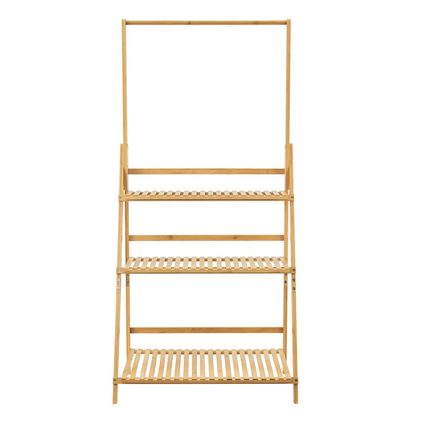 [en.casa] Bloempot trap ladder Brändö 144x70x39,5 cm bamboe