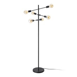 [lux.pro] Craigavon staande lamp Craigavon 154 cm 6xE27 zwart