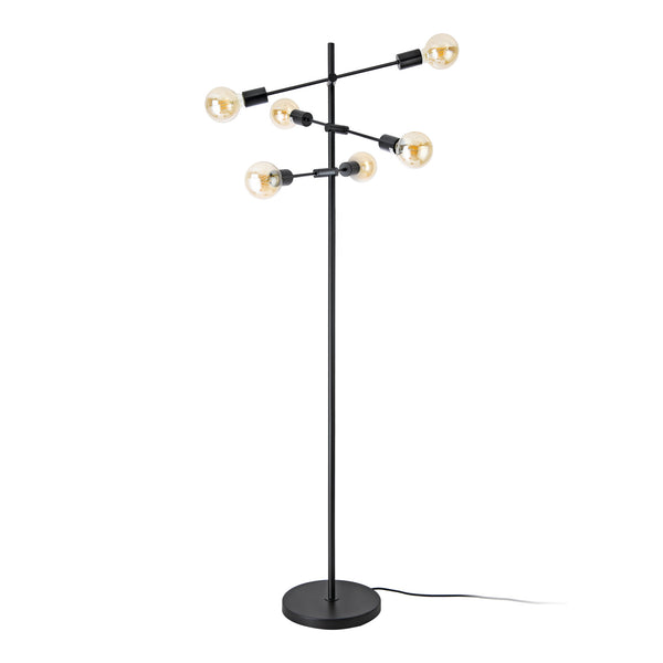 [lux.pro] Craigavon staande lamp Craigavon 154 cm 6xE27 zwart