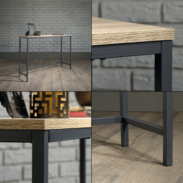 [en.casa] Console tafel sidetable Kronoby 80x100x30 cm zwart en houtkleurig