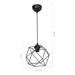 [lux.pro] Hanglamp Brentwood E27 zwart
