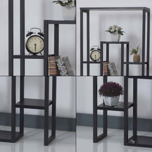 [en.casa] Plantenstandaard Blaavandshuk 150x60x19cm marmer zwart