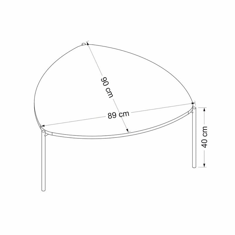 Maatschets [en.casa] Salontafel Gladsaxe 40x90x89 cm walnootkleurig en zwart